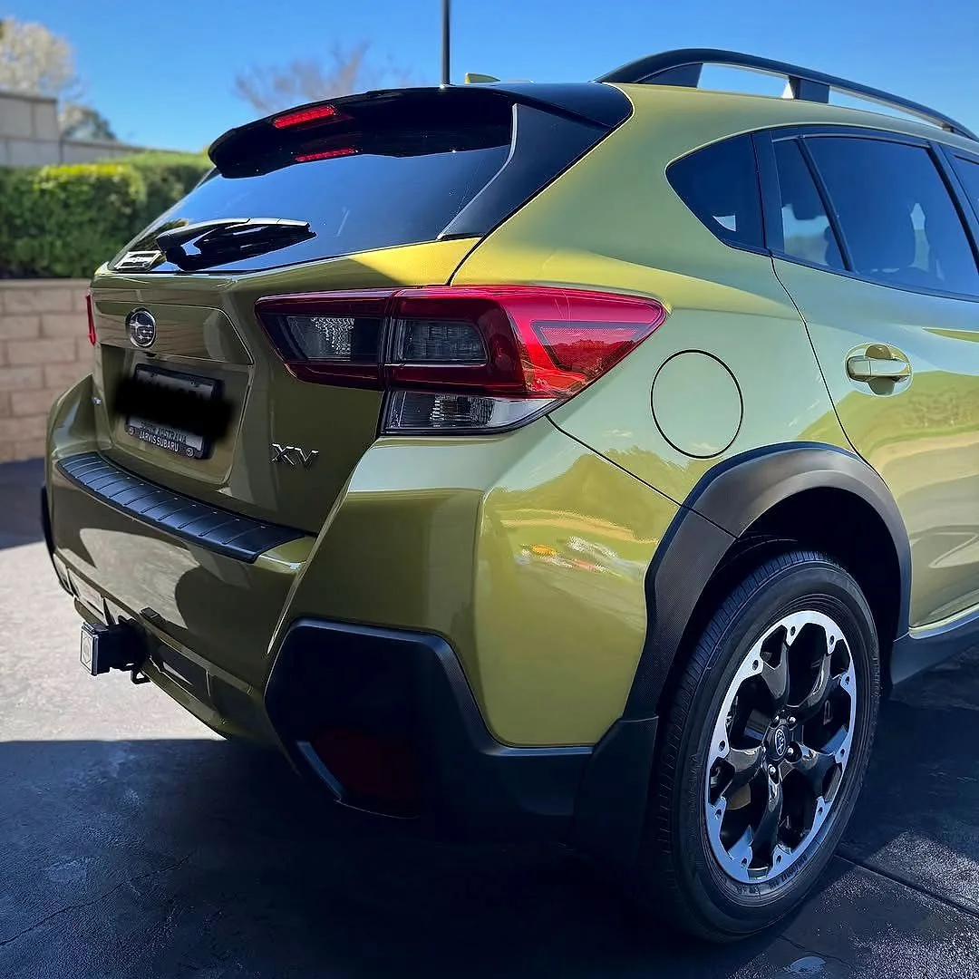 Green Subaru XV freshly washed