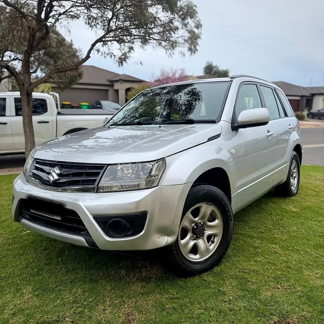 Silver Suzuki Grand Vitara after a wash and dry