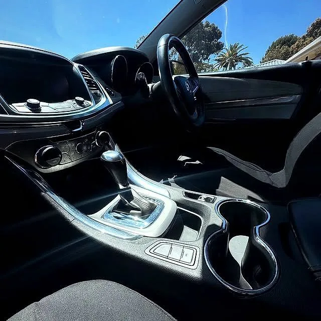Spotless car interior console after detailing